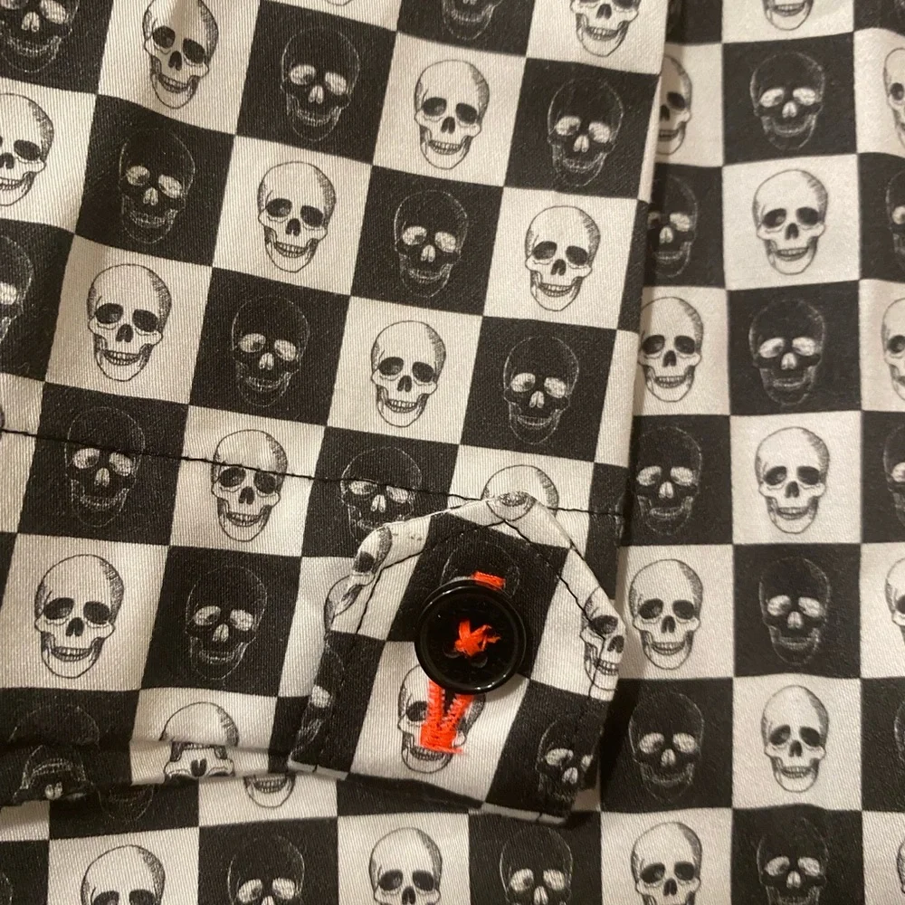 SHIRT NEW Maceoo Gallileo gingham skull Luxe Paris L - Picture 13 of 14